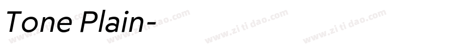 Tone Plain字体转换